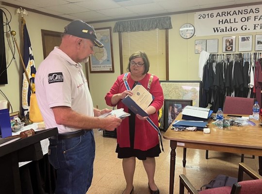 Honorary Partner ceremony for AR VVA Chapter 467 by the Arkansas State Society NSDAR.